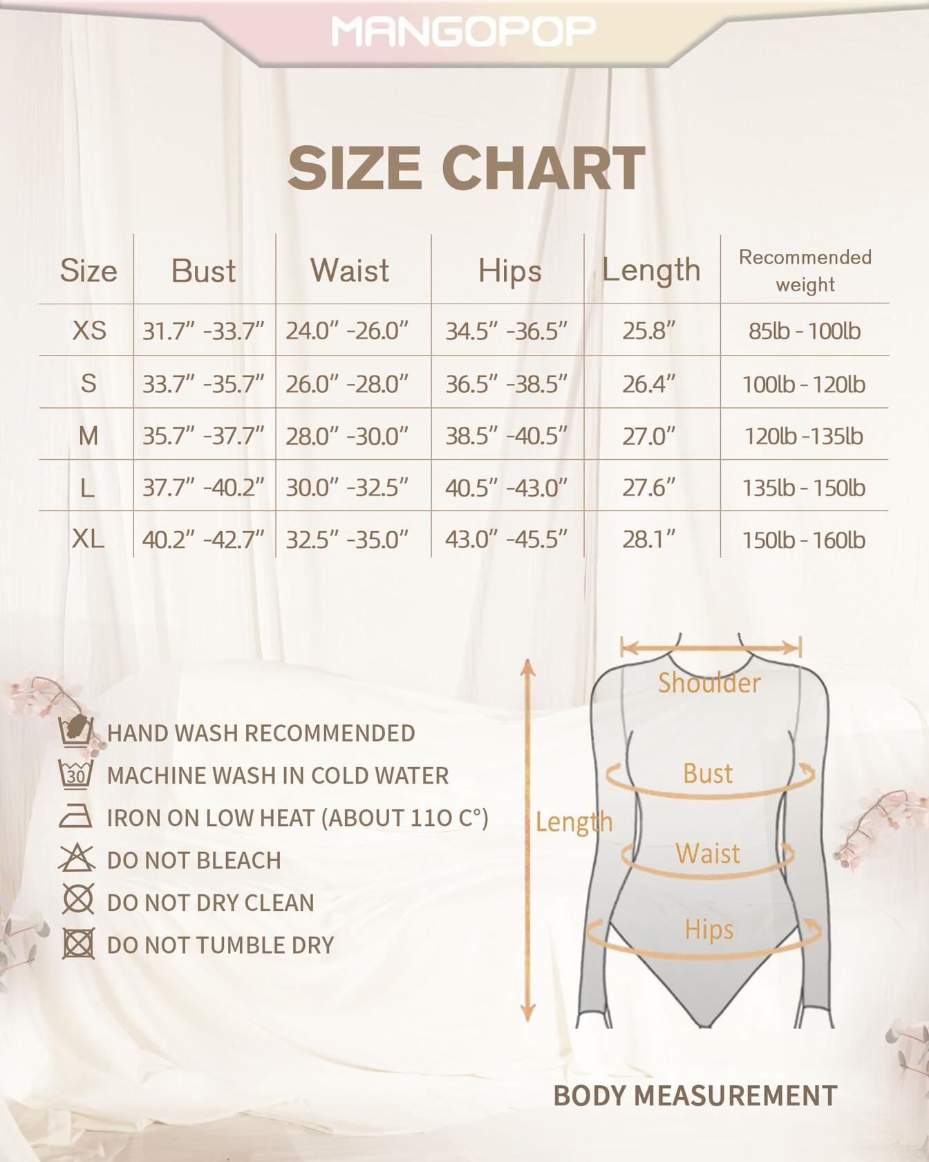 MANGOPOP Ribbed Long Sleeve Bodysuit Thong Seamless Tummy Control Size M