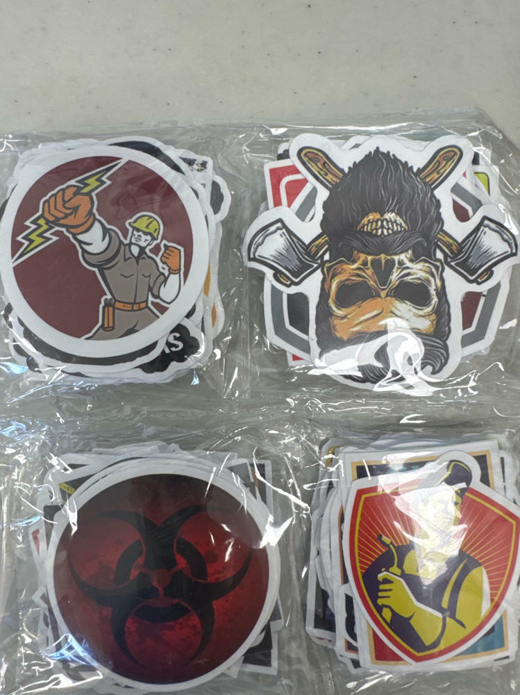 200 Pieces Hard Hat Stickers Vinyl Waterproof American Patriotic Decals