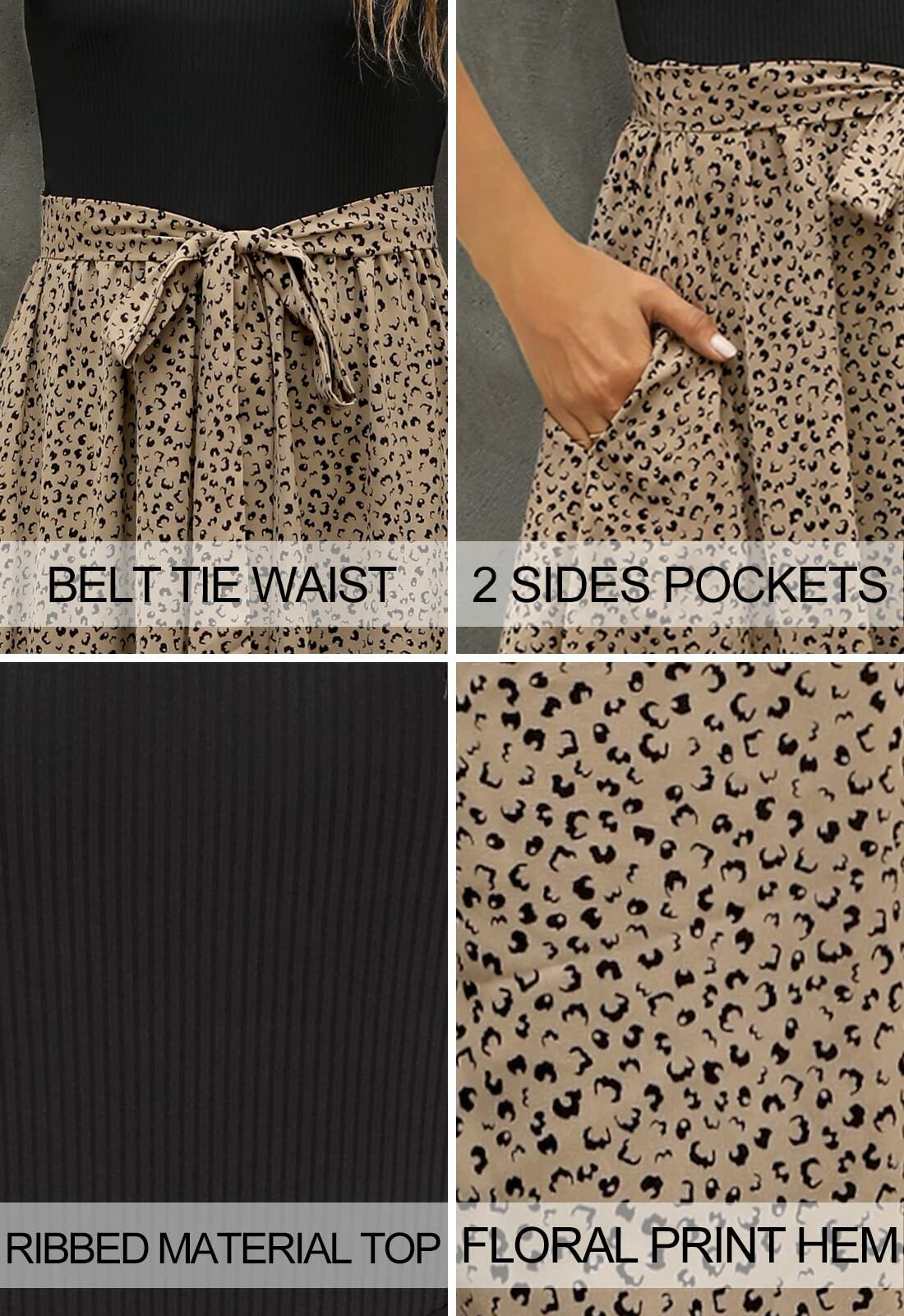 Zattcas Ribbed Midi Dress Black Women's Work Teacher Sleeve Size S