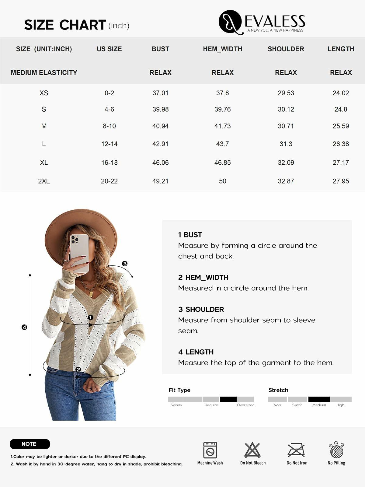 EVALESS Women's Purple Striped V Neck Color Block Sweater Size XL