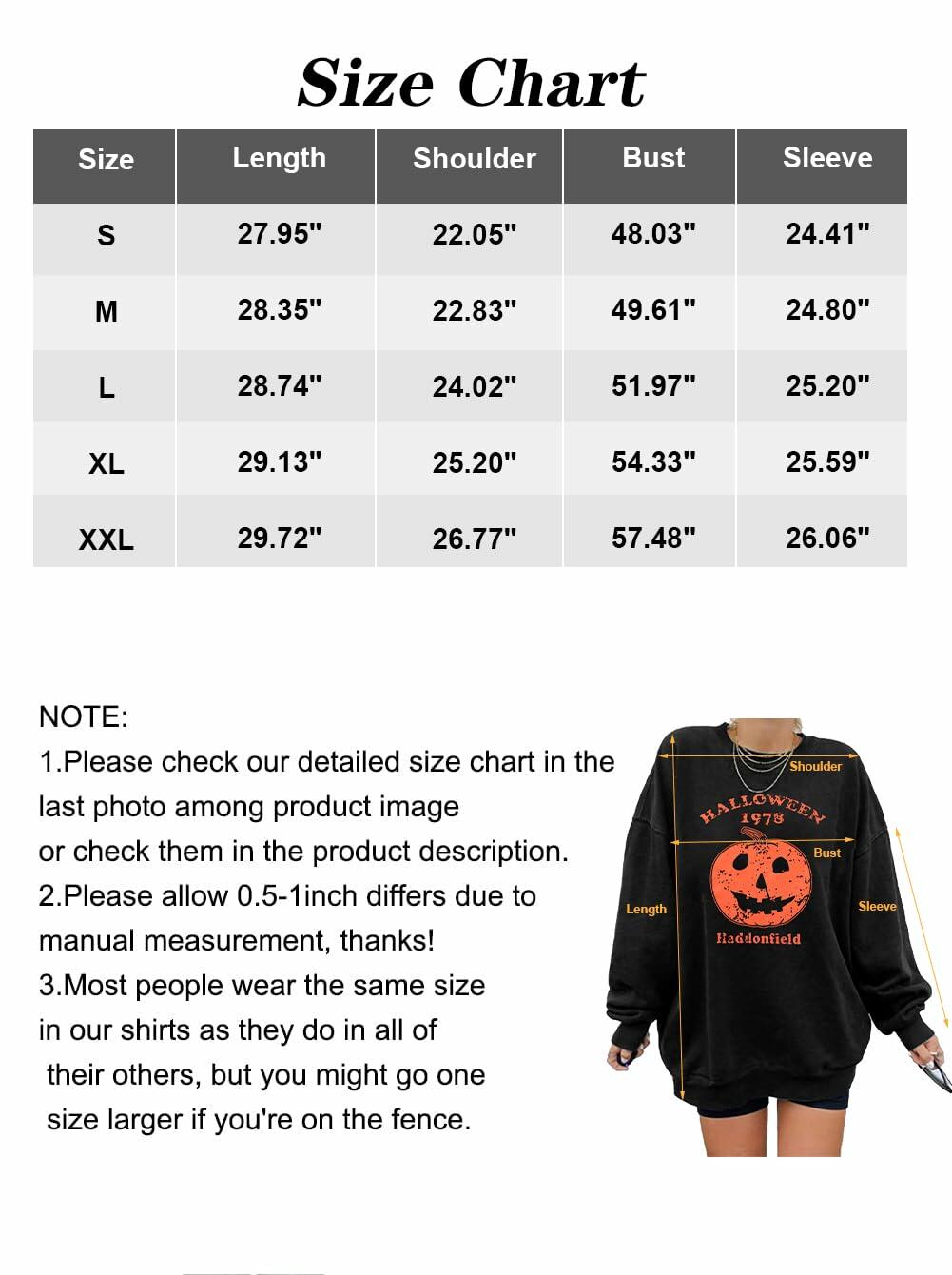 KIMSOONG Womens Oversized Halloween Pumpkin Sweatshirt Apricot Size XL