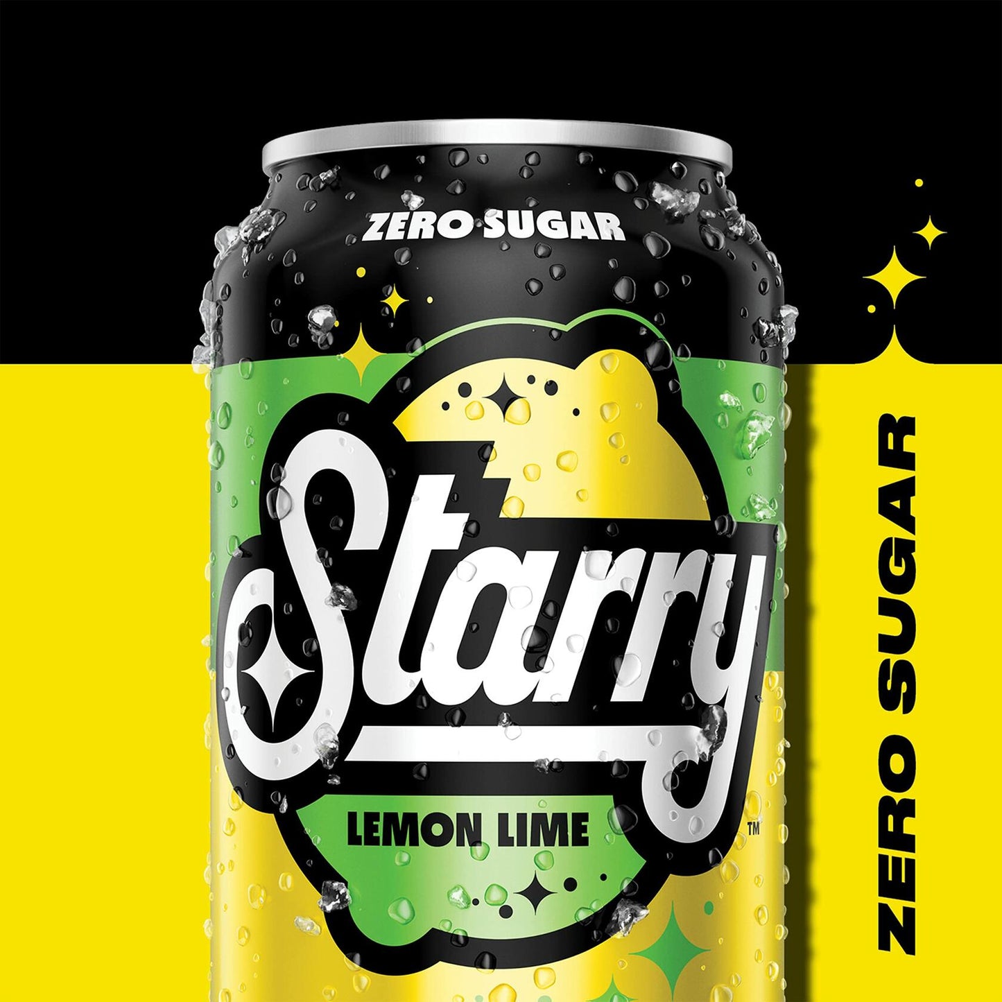 BestBy02/25 Starry Zero Sugar Lemon Lime Soda Caffeine Free Mini Cans 7.5oz 10pk
