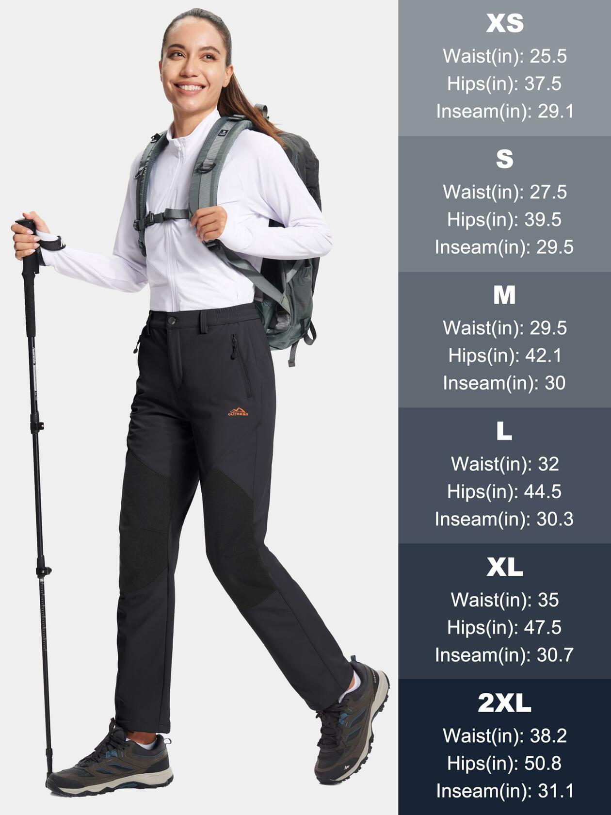 MAGCOMSEN Women's Ski Pants Waterproof Insulated Fleece Purple Size XS