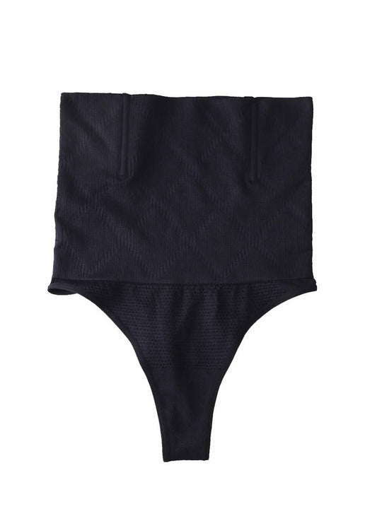 VENDAU Women's Tummy Control Thong Body Shaper Waist Black - Size Medium Large