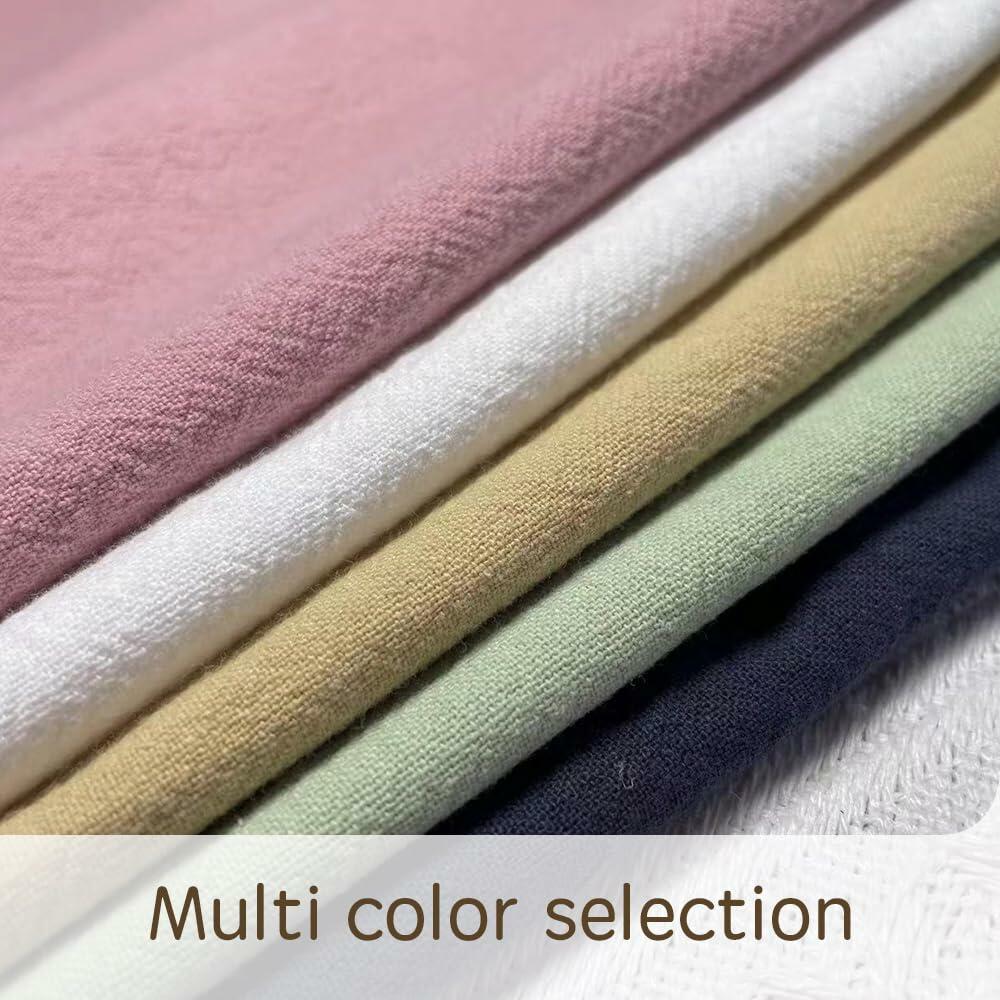 TINYSUN Cotton-Linen Fringe Throw Pillow Covers Set of 2 Sakura Pink 18x18