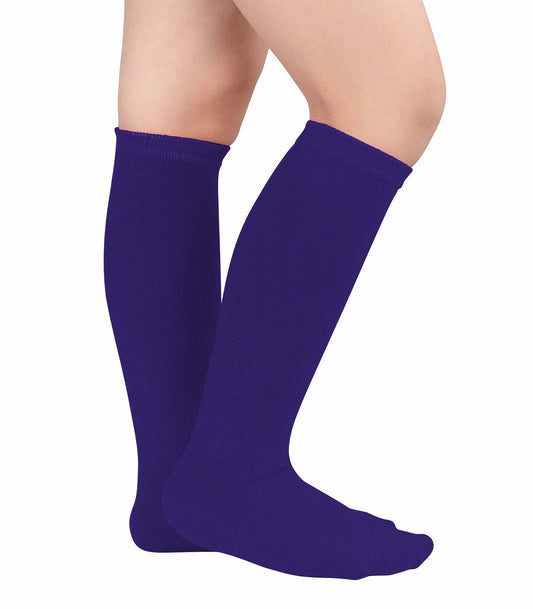 Zando Kids Soccer Socks Cotton Purple Size 6-8
