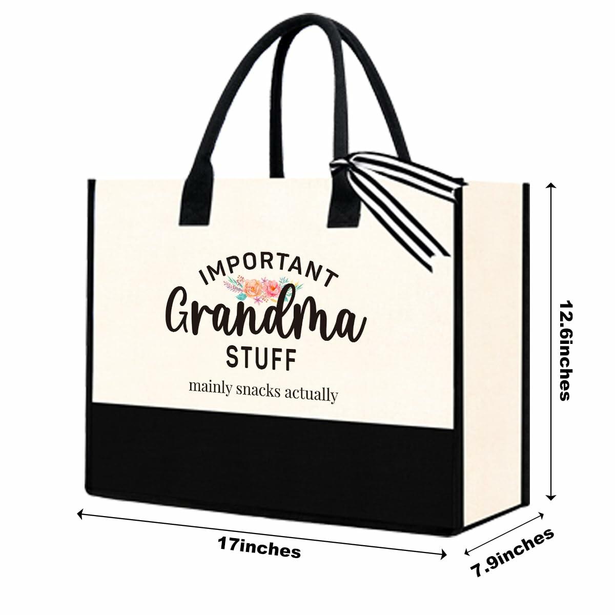 YUANHAO Grandma Tote Bag Large Beach Travel Gift Mothers Day Nana Gift