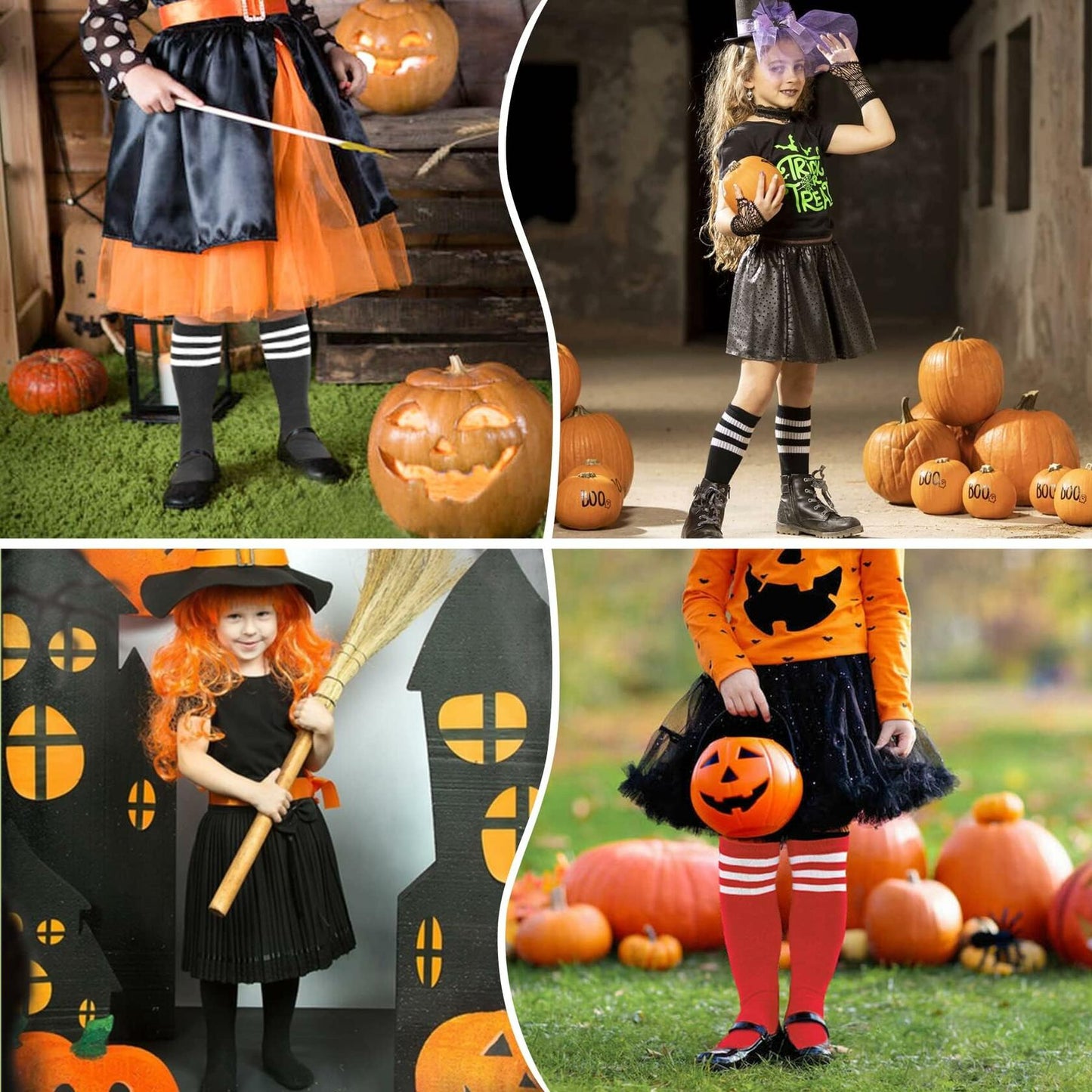 Zando Kids Soccer Socks Cotton Purple Size 6-8