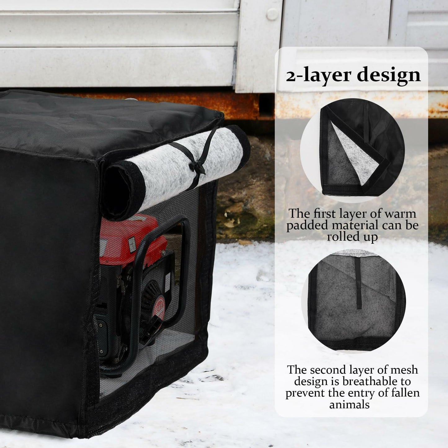 Outdoor Pool Heater Cover Waterproof Plush Lining 24x11x11in