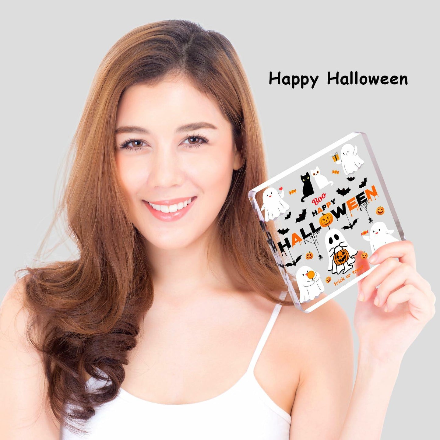 DIFFUNY Cute Halloween Ghost Table Decorations Medium Indoor Decor