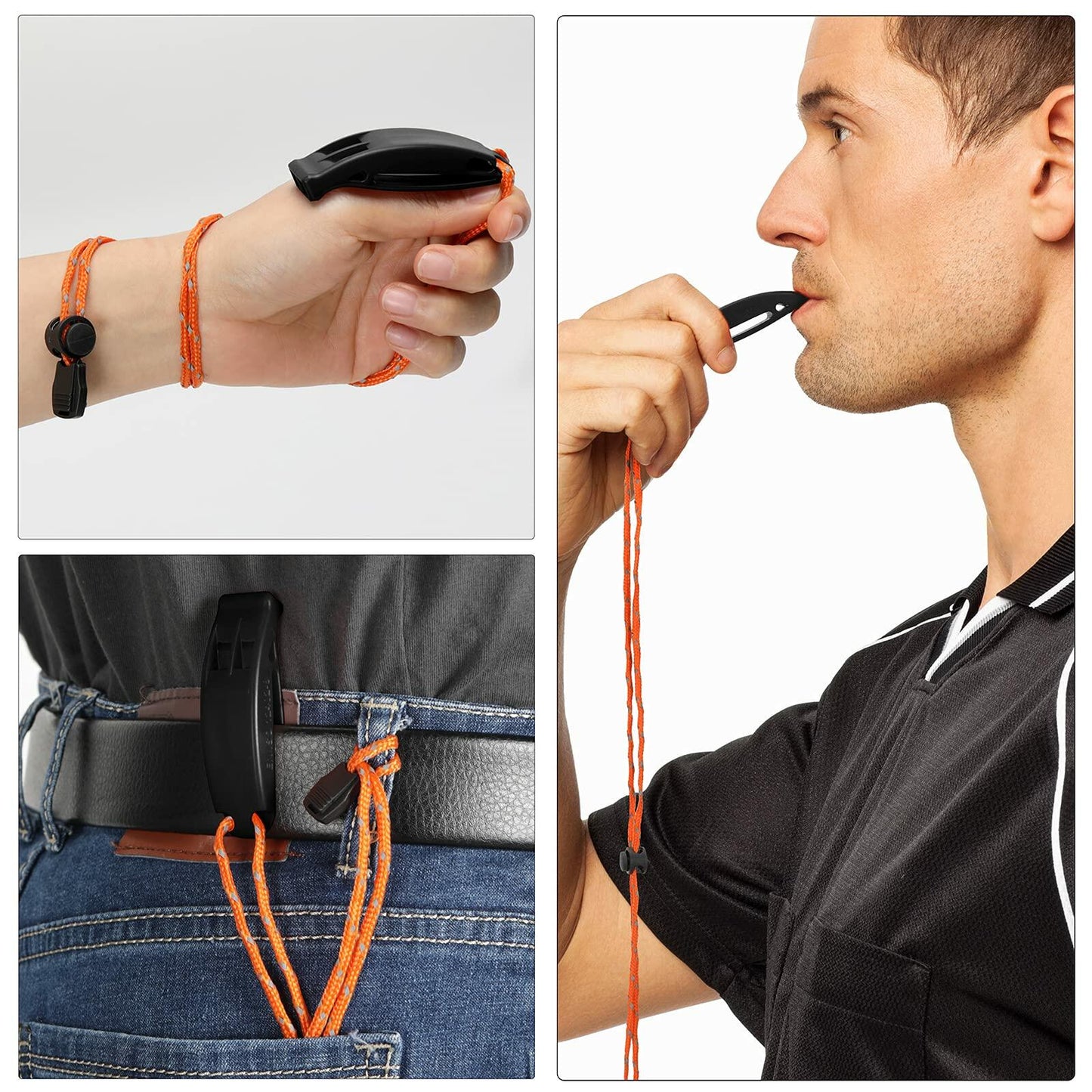 Hipat Emergency Whistle Super Loud Floating Whistle with Lanyard Outdoor
