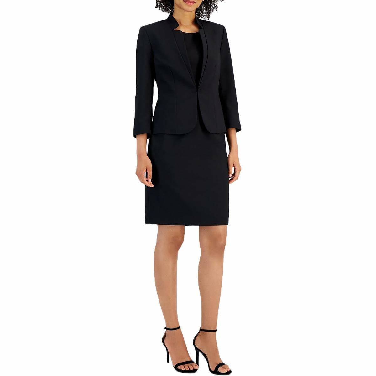Le Suit Women's Dress Suit Jacket Charcoal Size 18