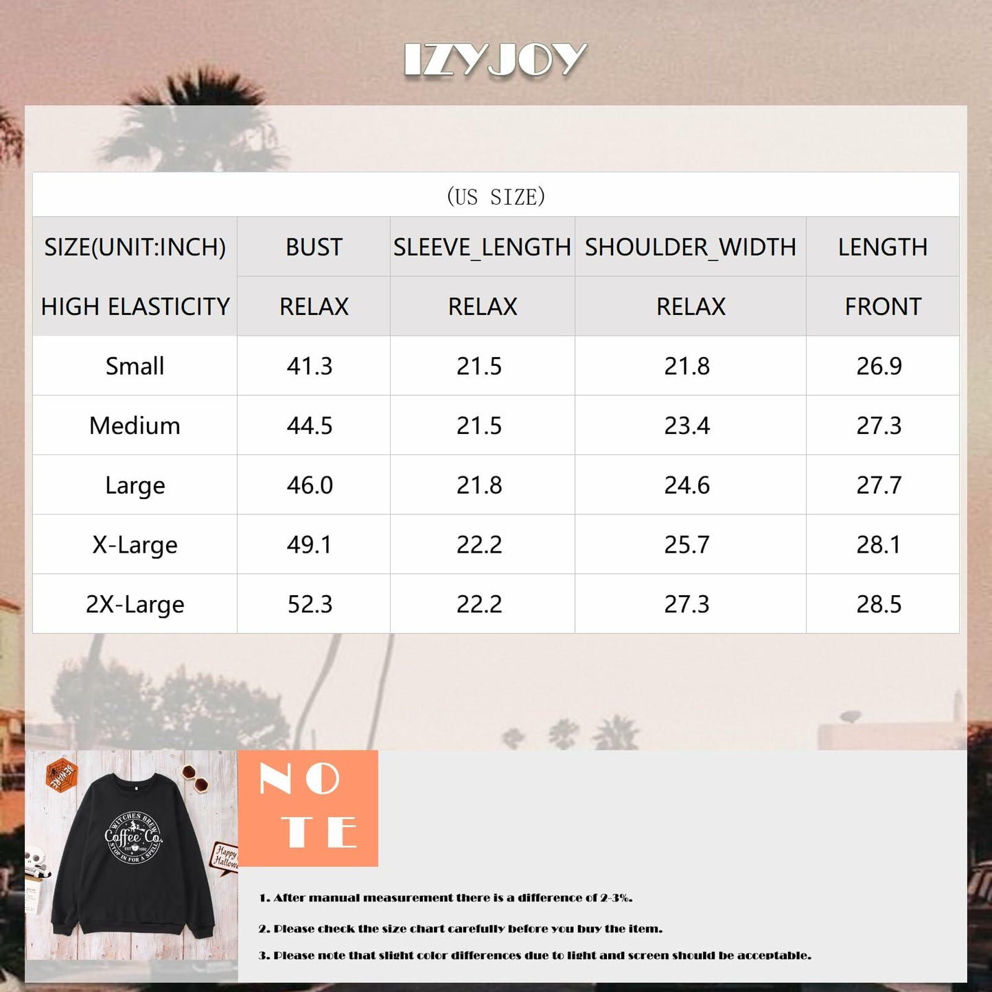 IZYJOY Witches Brew Coffee Oversized Sweatshirt Women Green Size Small