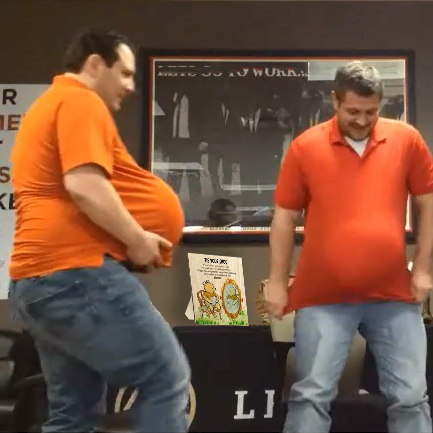 Tie Your Shoe Baby Shower Game Winnie Bear Wood Frame Pink Balloon 50 Pcs