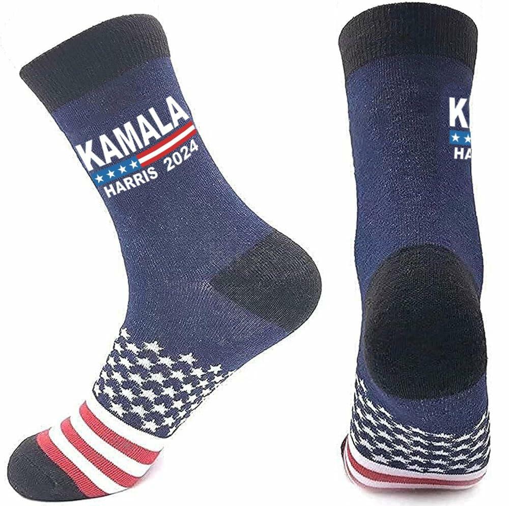 Kamala Harris 2024 For President Socks Blue - One Size
