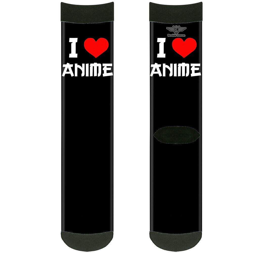 I Love Anime - Buckle Down Unisex Socks Crew Multicolor