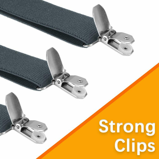 KIYFXA Heavy Duty Suspenders with Clips for Men and Women Gifts for Dad