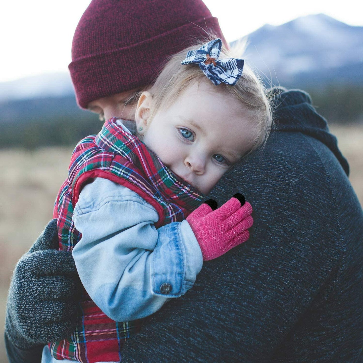 Evridwear Kids Winter Touchscreen Gloves Knitted Warm Mittens 3 Pairs Size 3T-5T
