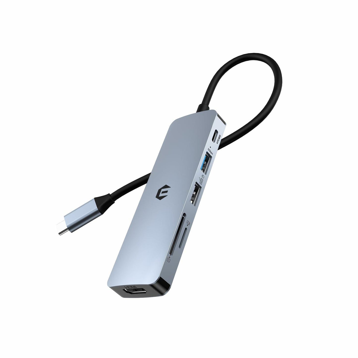 oditton USB C HUB 6-in-1 4K HDMI 100W PD USB 3.0 USB 2.0 SD TF Reader