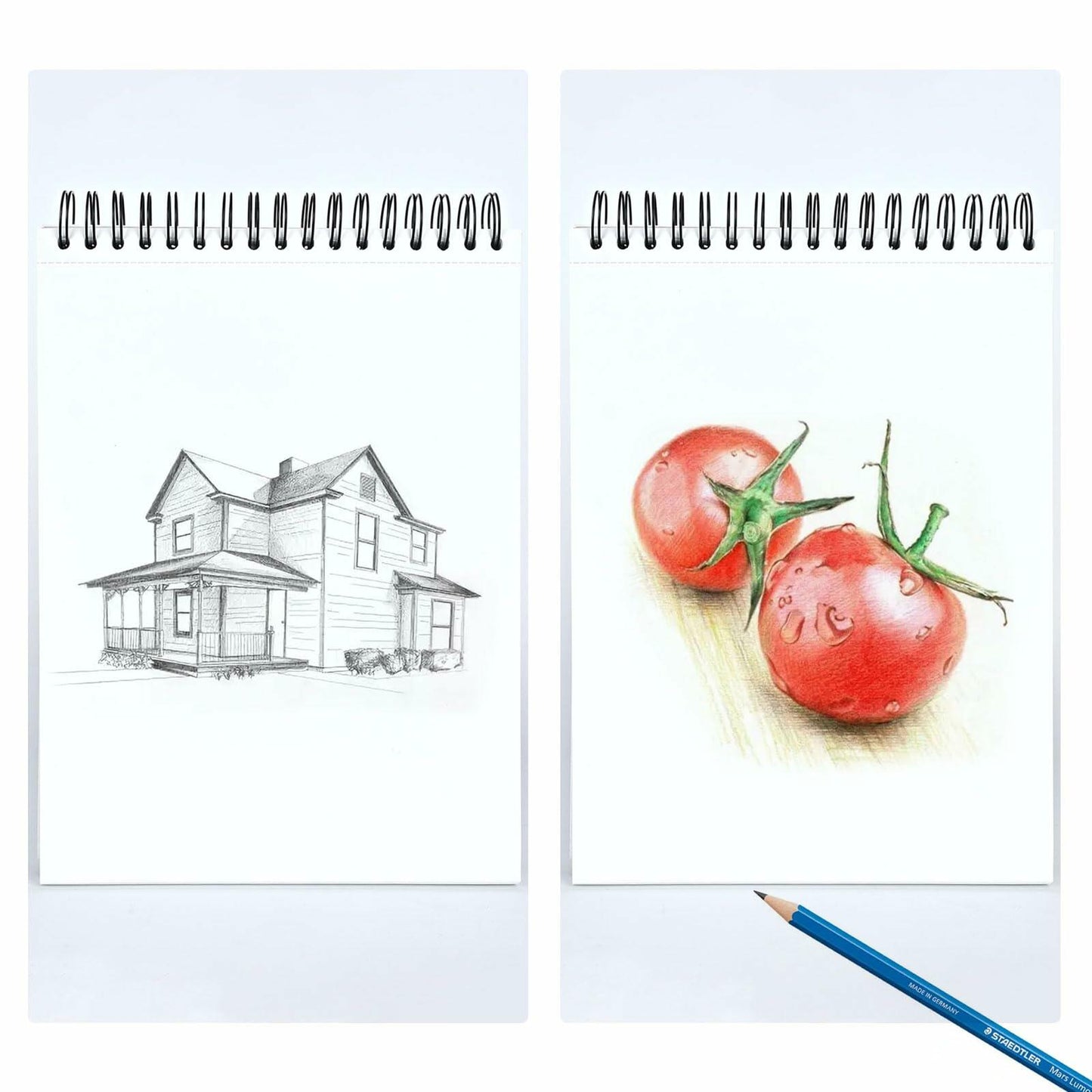 Sketch Book Spiral Bound 9x12 White 2 Pack 100 Sheets Acid Free