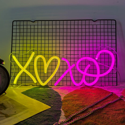 Heart Neon Signs I LOVE YOU Pink LED Light Wall Decor Wedding Party Gift