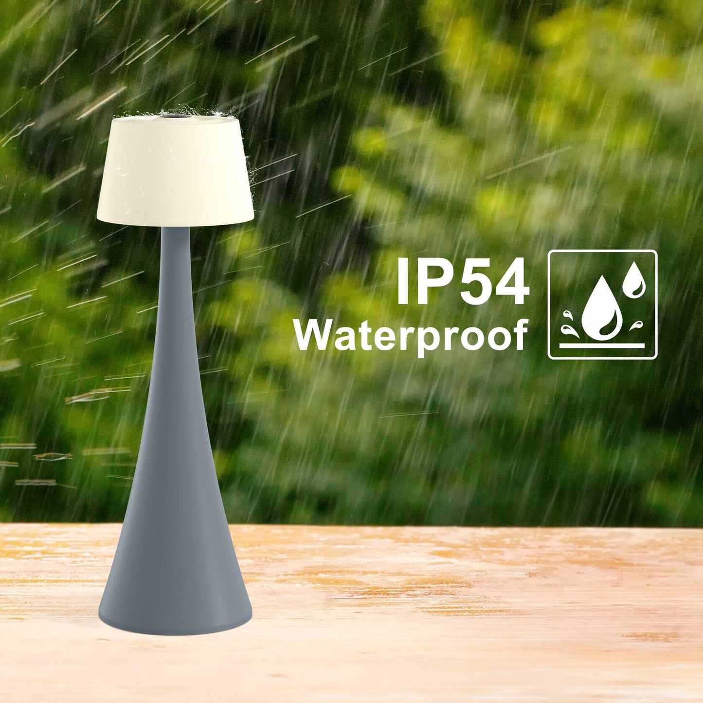 Modern Table Lamp Cordless 4-Way Dimming Touch 4000mAh Battery Mint Green