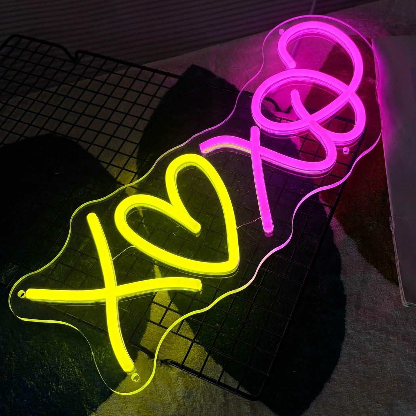 Heart Neon Signs I LOVE YOU Pink LED Light Wall Decor Wedding Party Gift