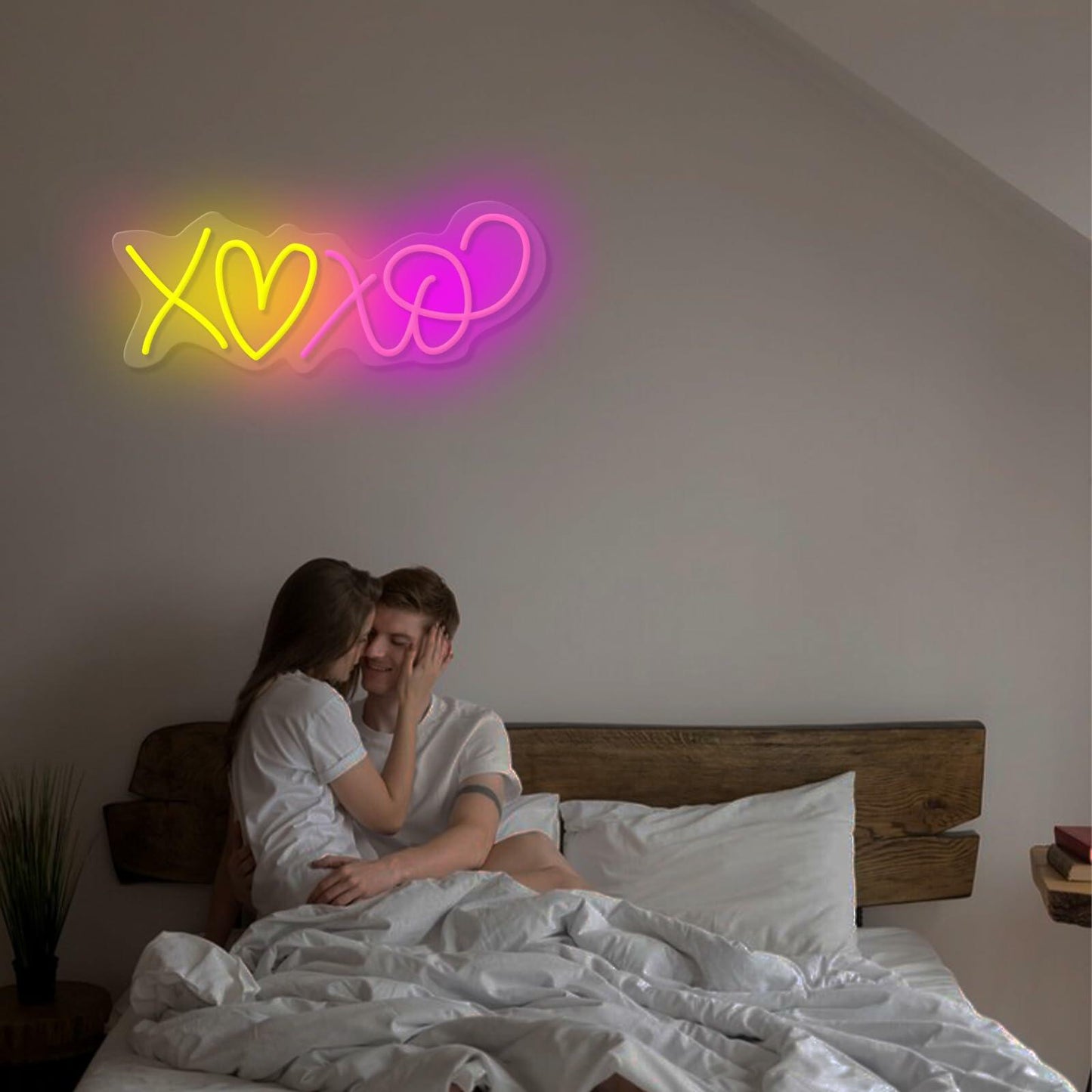Heart Neon Signs I LOVE YOU Pink LED Light Wall Decor Wedding Party Gift