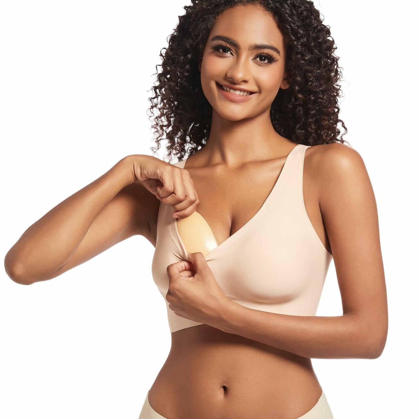 PRETTYWELL Sticky Bra Pads Inserts Double Sided Push Up Bikini Enhancers Size M