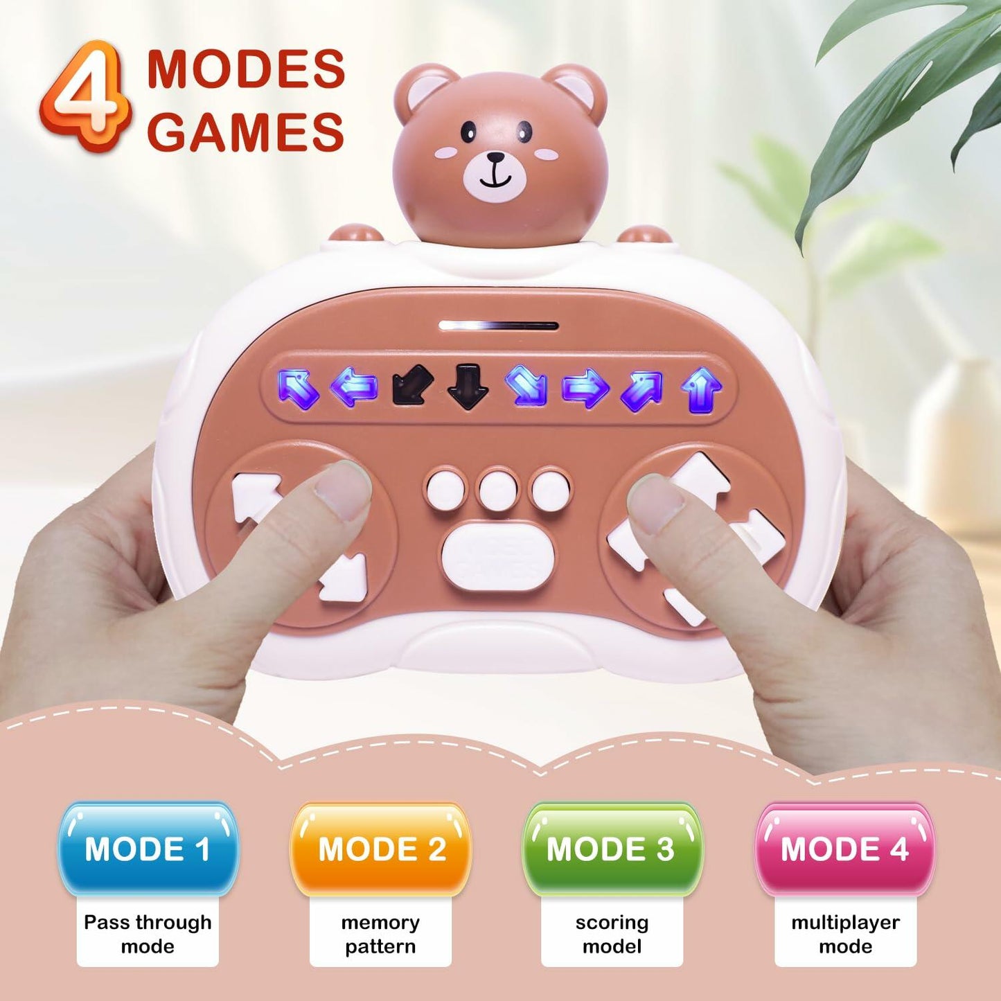 Rhythm Master Dance Machine Handheld Toy Bear Educational Stress Relief