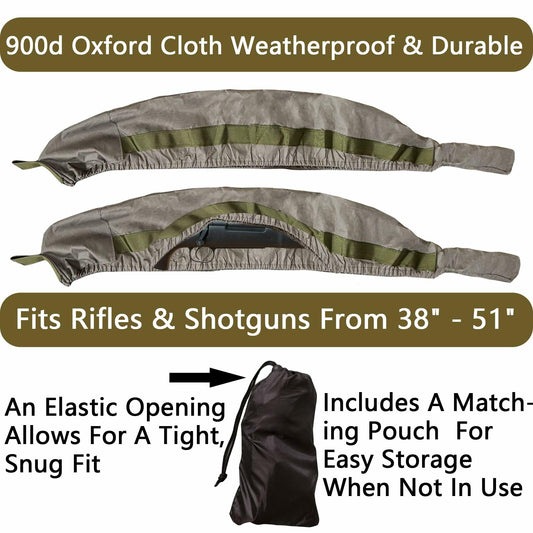 Miaking Quick Release Shotgun Rifle Sock Sleeve Brown Size 38-51in