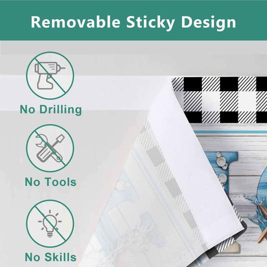 BEMIGO Door Curtains Fall Wreath Privacy Tie Up Shades 26x70 inch