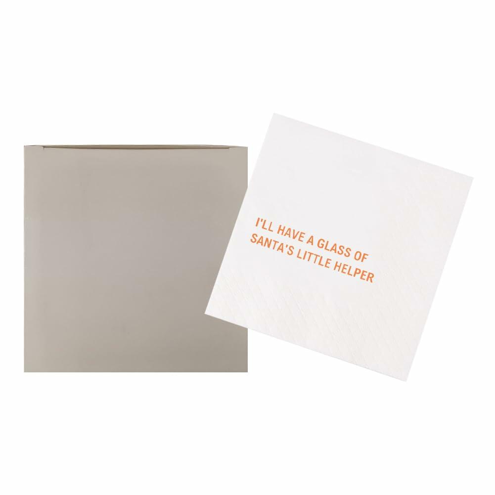 VOWFOO Funny Cocktail Napkins I Need Something Stronger 4.5x4.5 100-Pack
