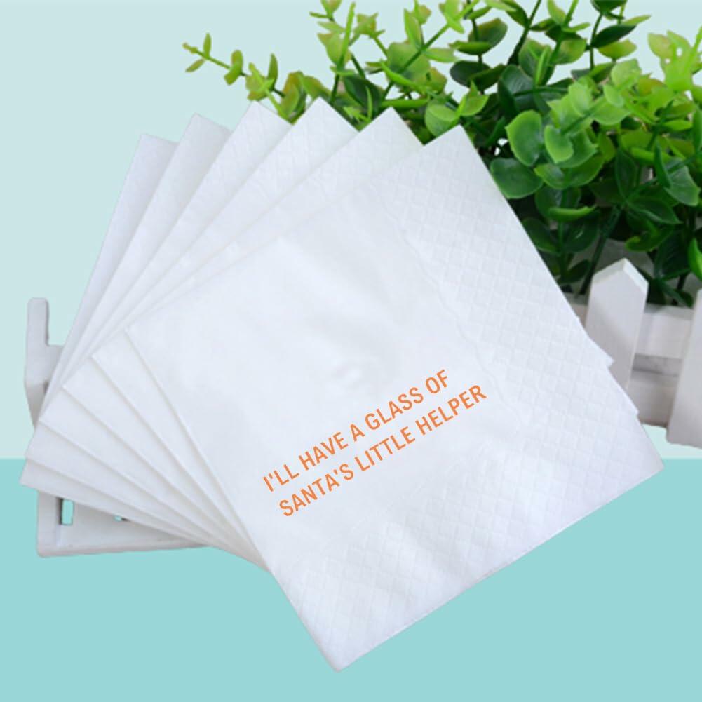 VOWFOO Funny Cocktail Napkins I Need Something Stronger 4.5x4.5 100-Pack