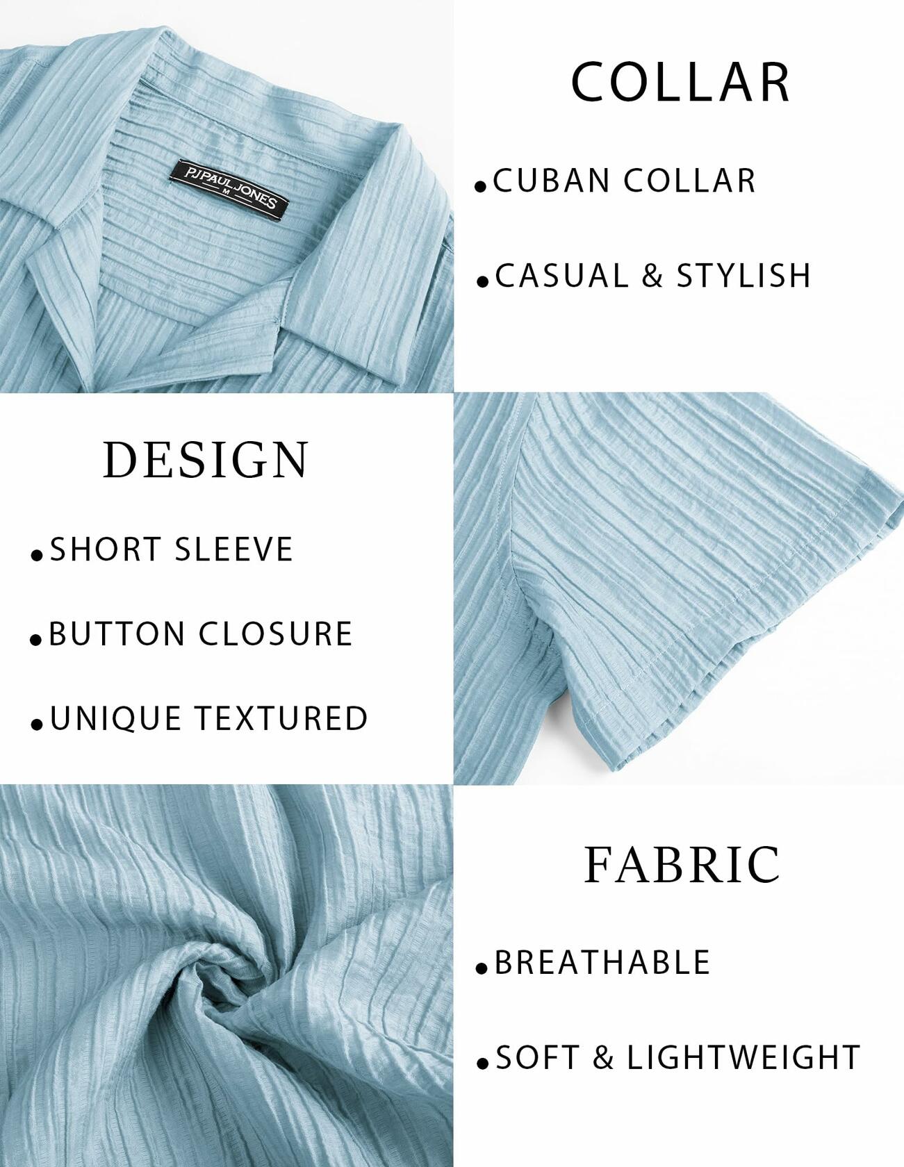 PJ PAUL JONES Men's Casual Lightweight Wrinkle-Free Shirt Dark Gray Size M