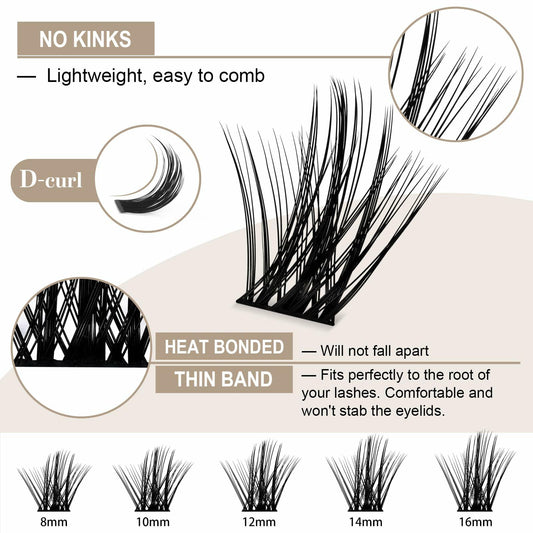 B&Qaugen DIY Lash Extension Kit B11 Individual Clusters Glue Remover