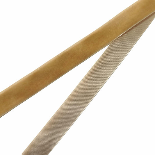 Abbaoww Khaki Velvet Ribbon 1 Inch Single Face 25 Yards for Crafts