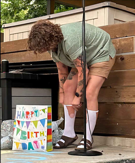 BVIELOY Funny Colorful Novelty Socks Gag Christmas Gifts for Men Women - Size L