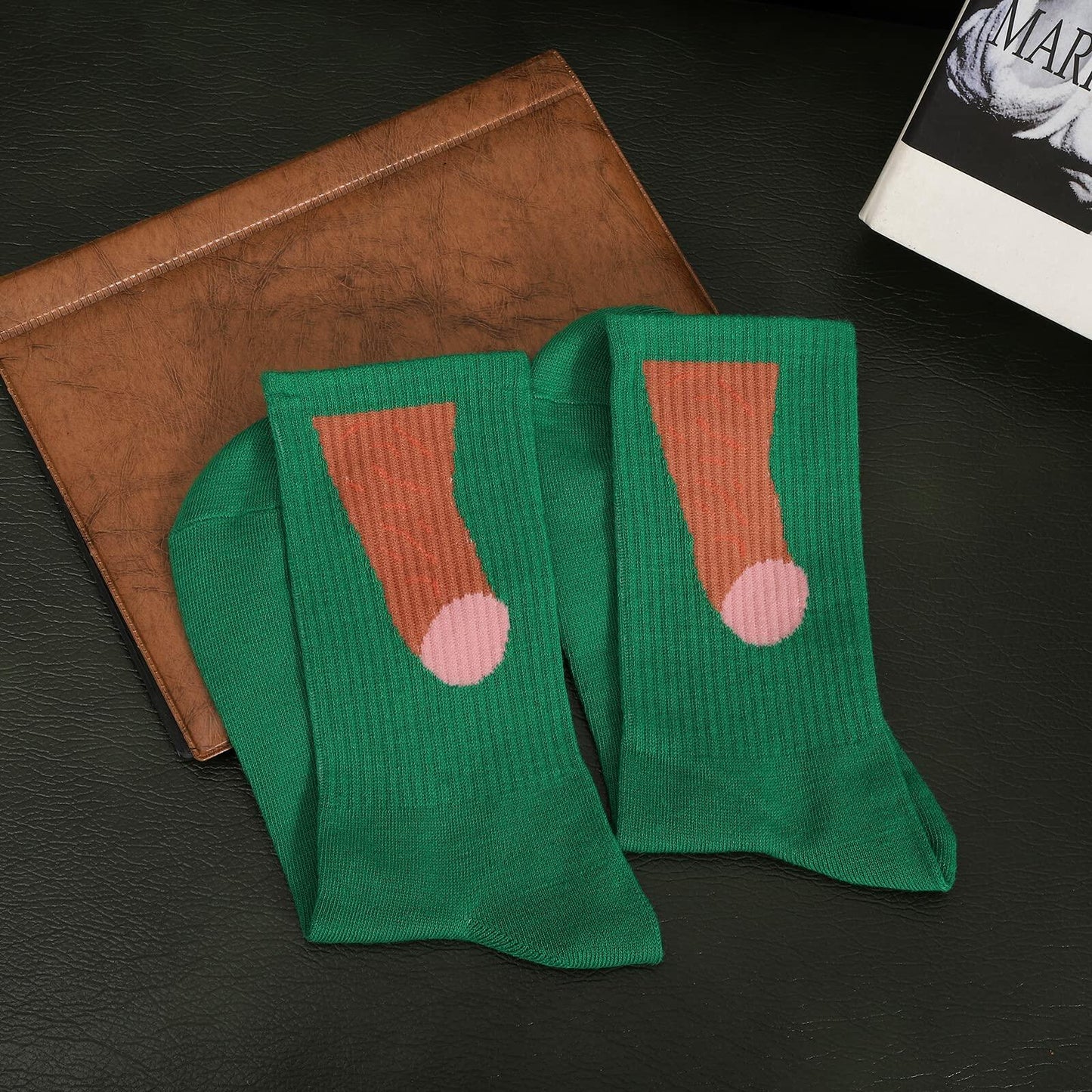 BVIELOY Funny Colorful Novelty Socks Gag Christmas Gifts for Men Women - Size L