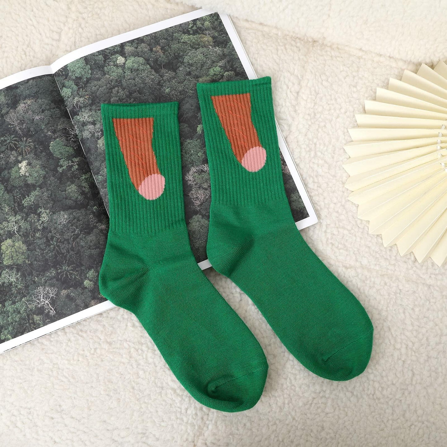 BVIELOY Funny Colorful Novelty Socks Gag Christmas Gifts for Men Women - Size L