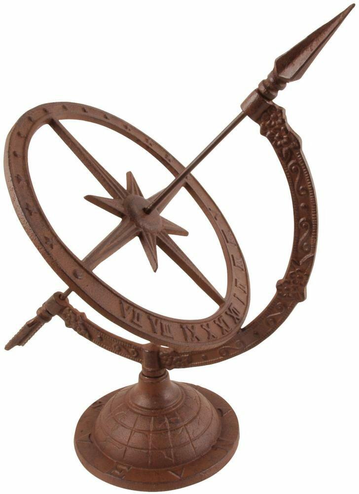 Esschert Design Small Cast Iron Sundial Black Garden Decor TH38