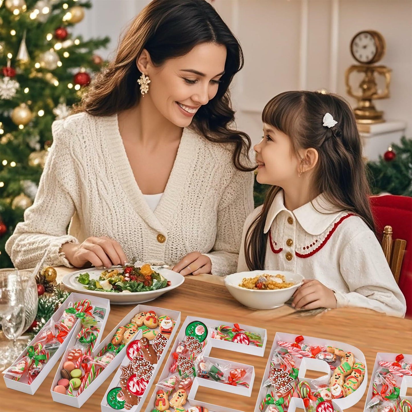 Merry Cardboard Letter Box 12'' Fillable Tray Charcuterie White