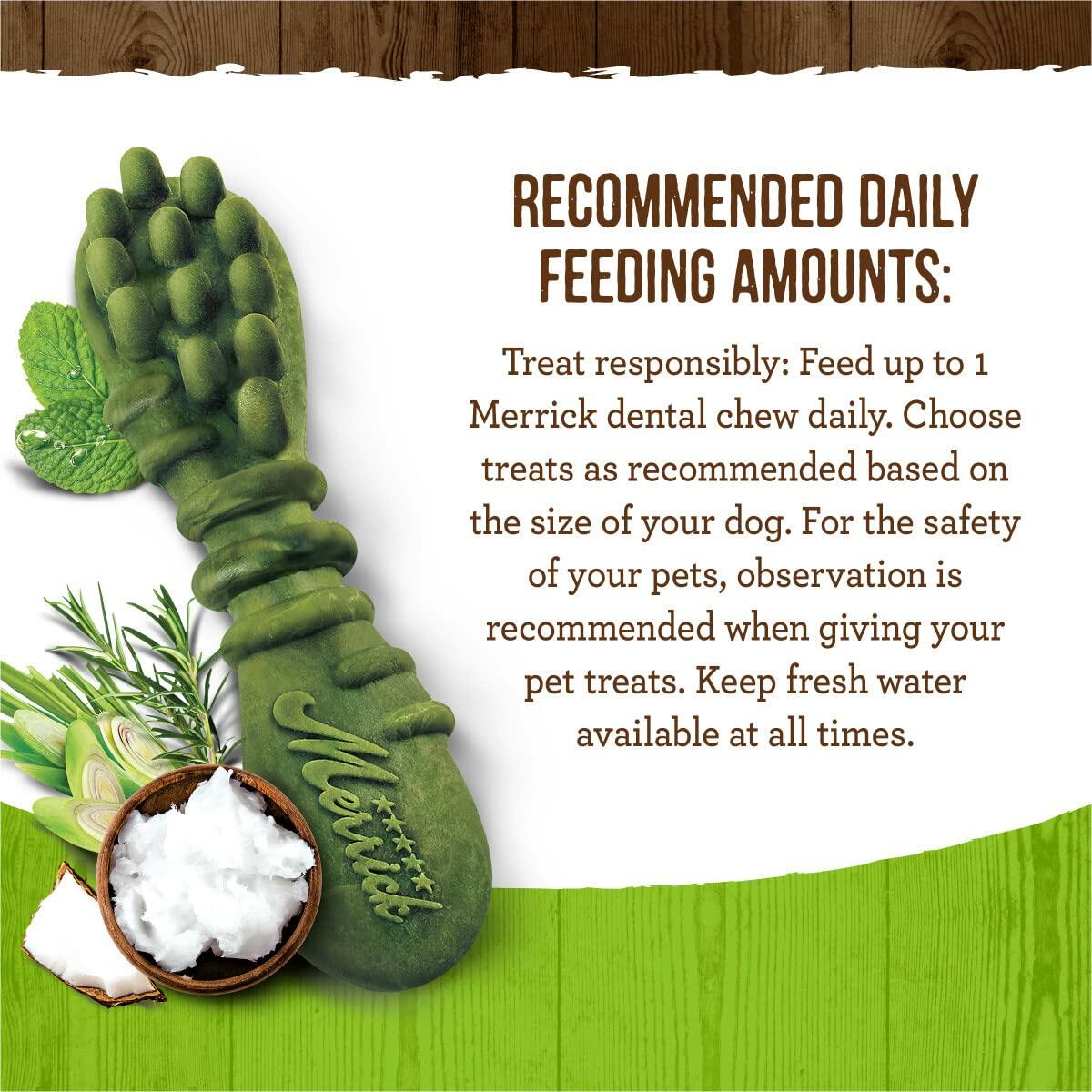 BB06/25 Merrick Fresh Kisses Dental Chews Coconut Botanical Oils 16 ct Large