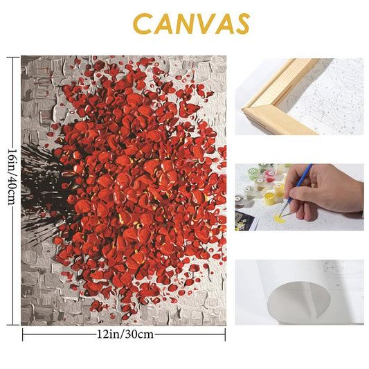 Ediximi Paint by Numbers Kit Tree of Life 12x16 Canvas Wooden Frame