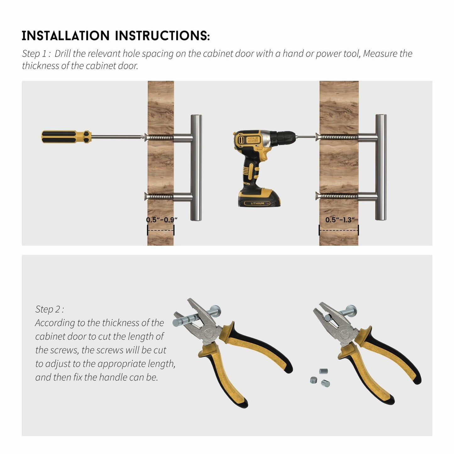 goldenwarm 10 Pack Gold Aluminium Alloy Cabinet Knobs for Drawers