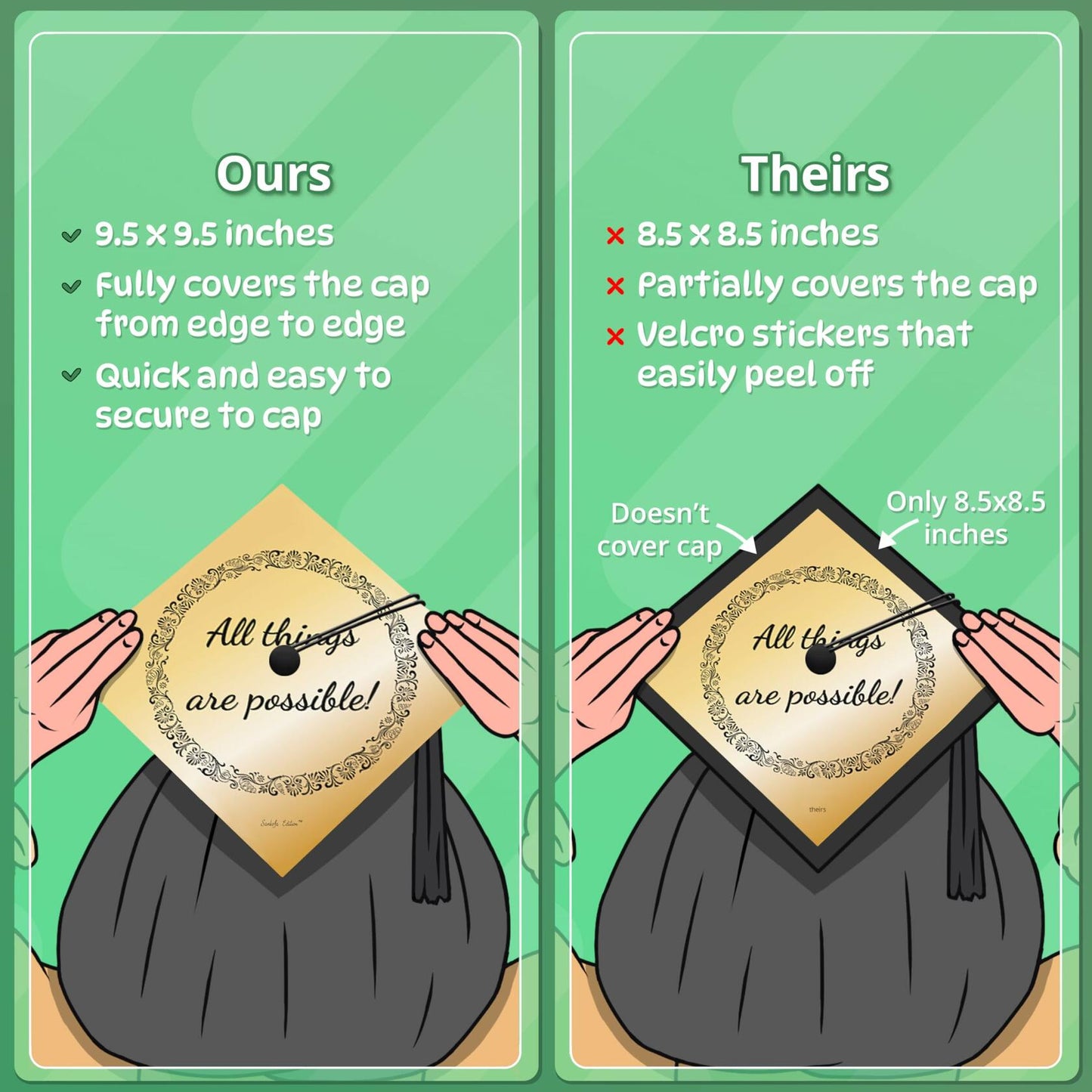 ADVANSYNC Graduation Cap Topper - Weapons Were Formed, They Did Not Prosper