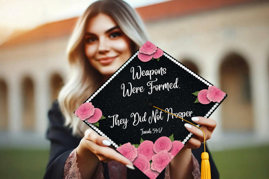ADVANSYNC Graduation Cap Topper - Weapons Were Formed, They Did Not Prosper