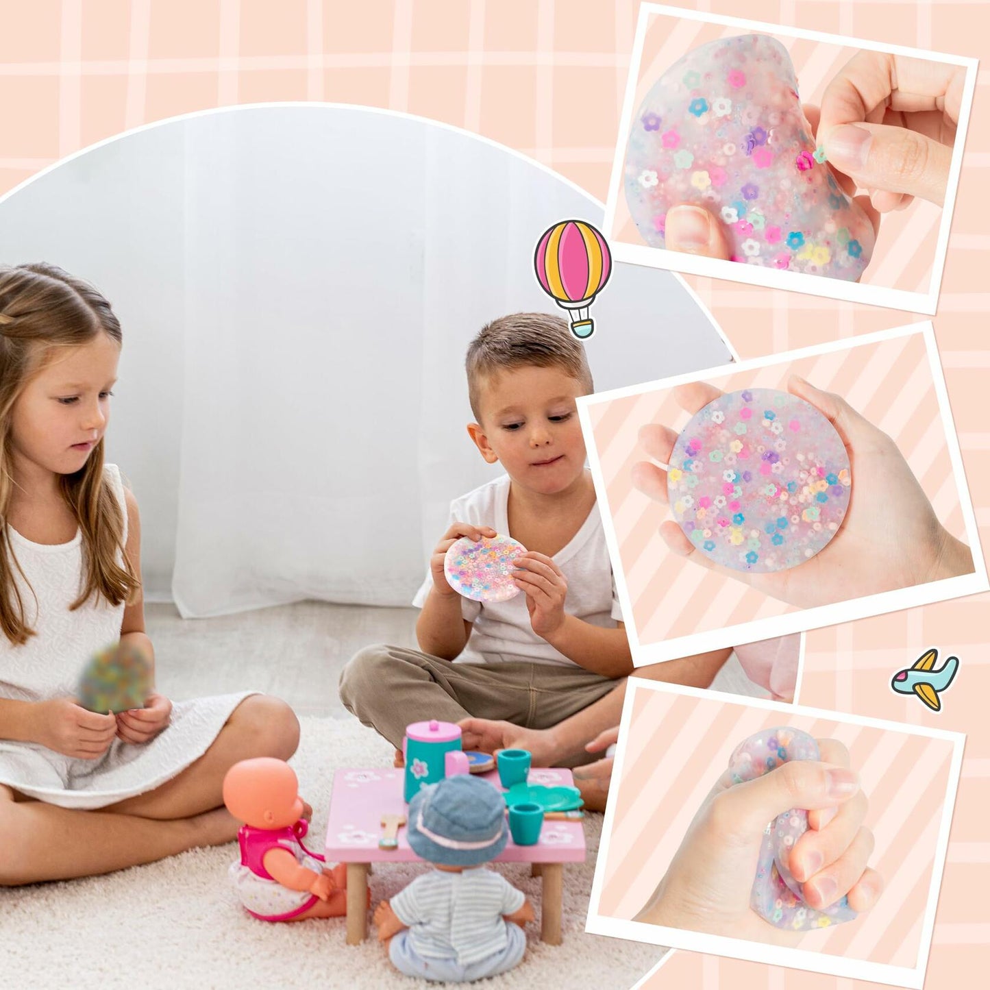 GerdfeiTawtab Circle Skin Picking Fidget Toy Sensory Tool 3 Colors