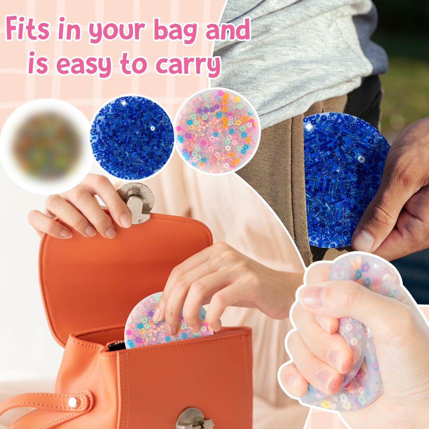 GerdfeiTawtab Circle Skin Picking Fidget Toy Sensory Tool 3 Colors