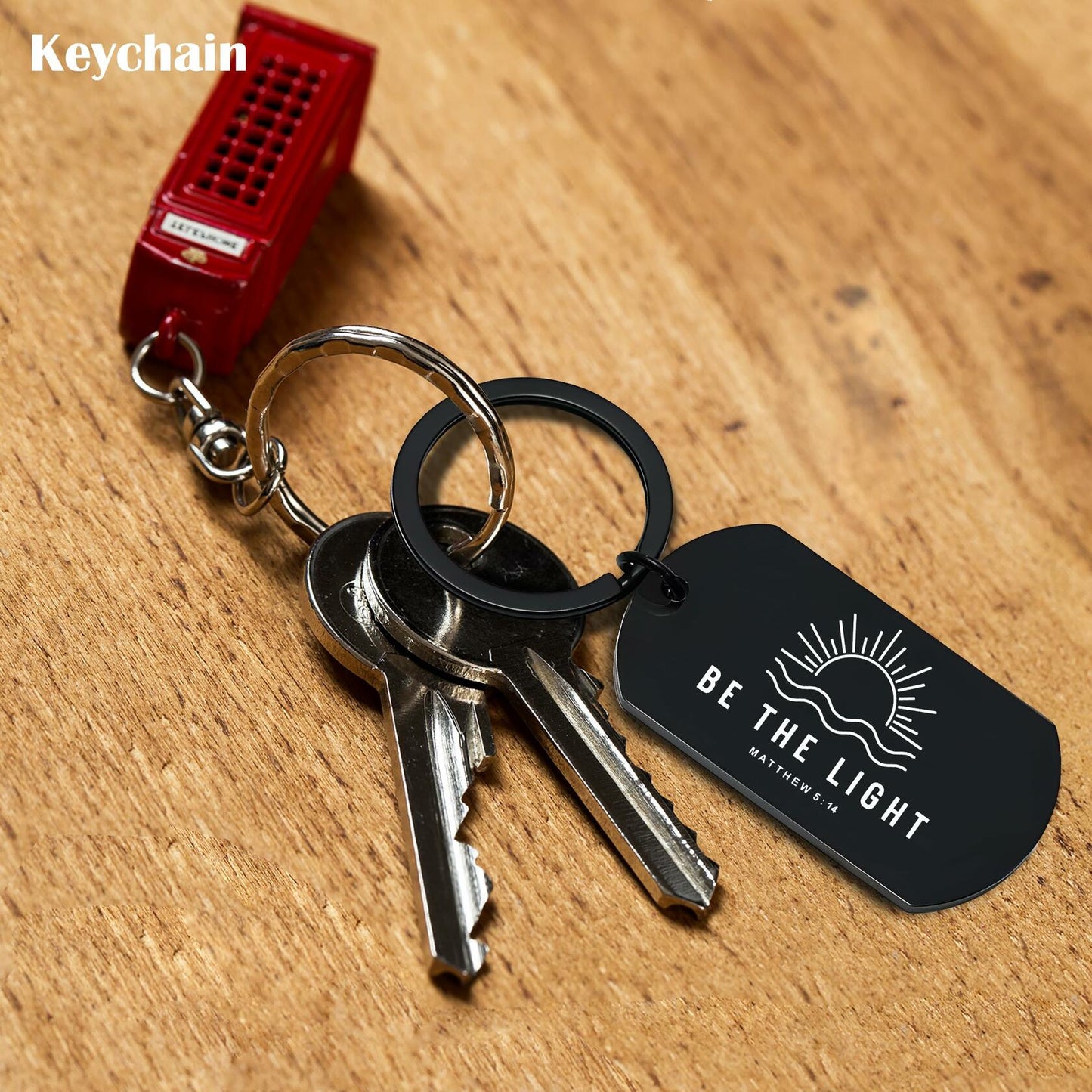 NATSUNO Christian Jesus Bible Verse Keychain Religious Gift for Women Men